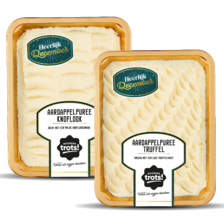 Noordertrots aardappelpuree met knoflook of truffel